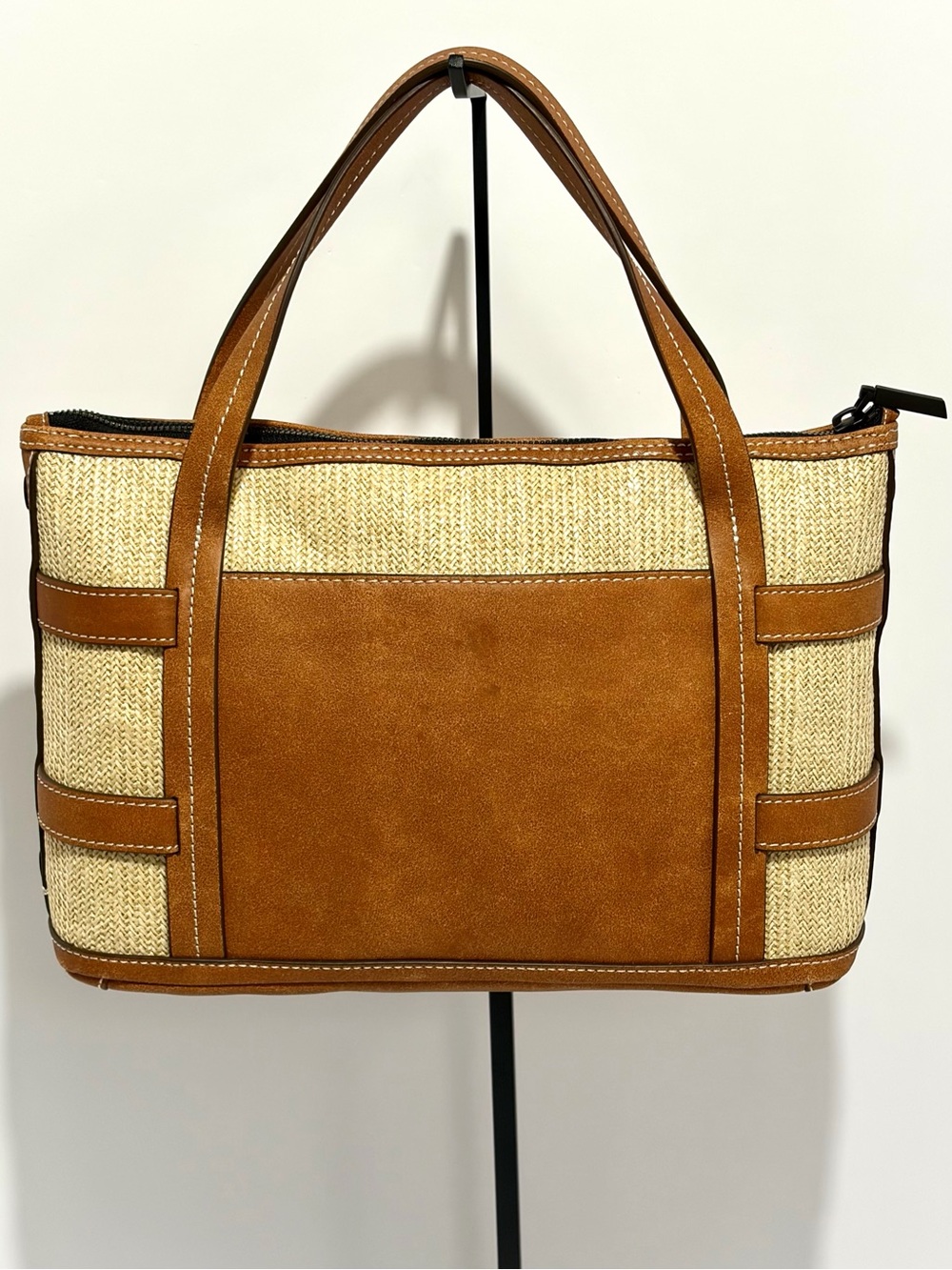 HAMMITT Addie MD Crossbody/Tote In Saddle Raffia/Bronze Hardware Like ๐ - Picture 8 of 16
